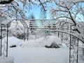 Большая кованая садовая арка для плетистых роз и клематисов . Индивидуальный заказ